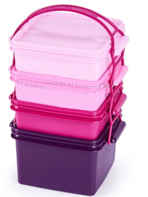 Tupperware click box set with 4 containers, new