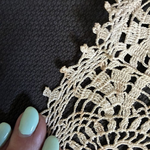 Vintage Handmade Crochet Tablecloth like new, cotton, ecru