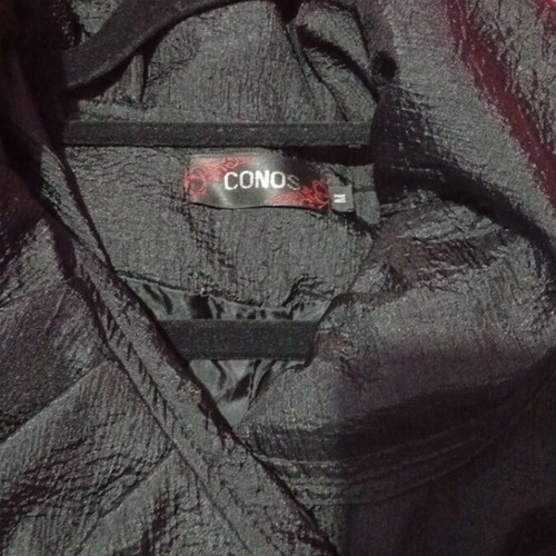 Ball hem coat with belt like new, black