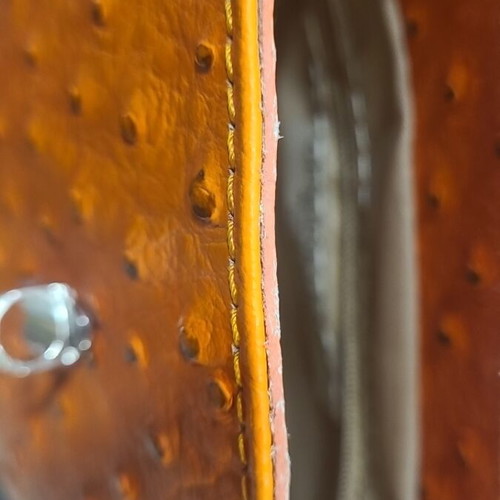Italian leather crossbody bag orange new