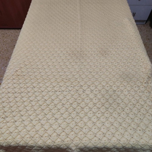 Wool blanket handmade yellow like new