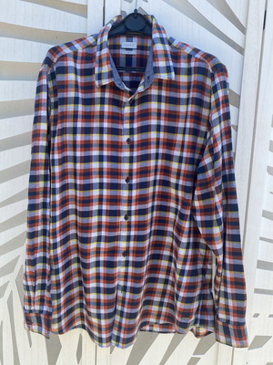 Esprit men plaid shirt slim fit, like new, multicolor, XL-XXL