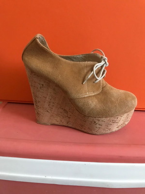 Μποτάκια Michael με πλατφόρμα από δέρμα μεταχειρισμένα, καφέ