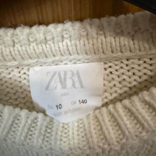 Zara Kids sweater like new, size 10, white and beige