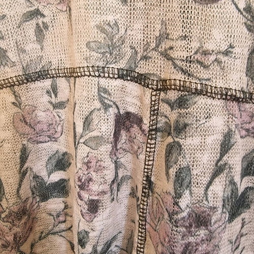 Namaste women's transparent blouse size M like new, beige multicolor