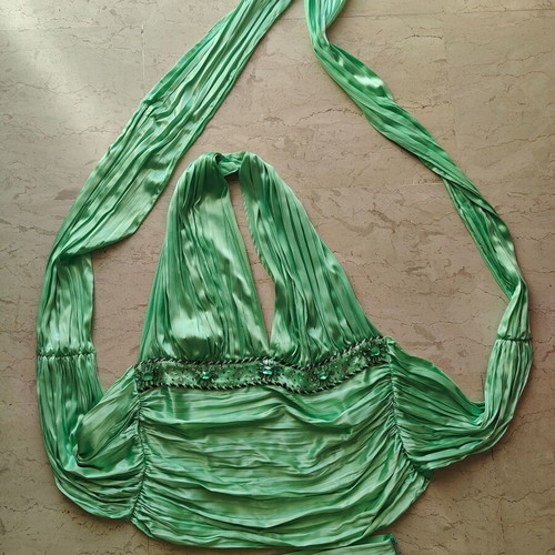 Maestri Halter Top and Skirt Set like new, light green