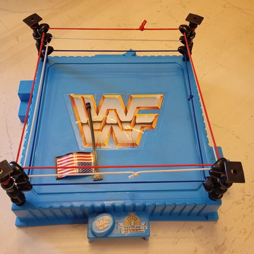 WWF Official Wrestling Ring vintage Hasbro 1990-91 used collectible