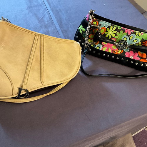 Shoulder bags used, set of 2 with metal details