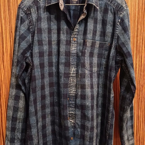 Hamptons men's regular fit large shirt used, blue checkered