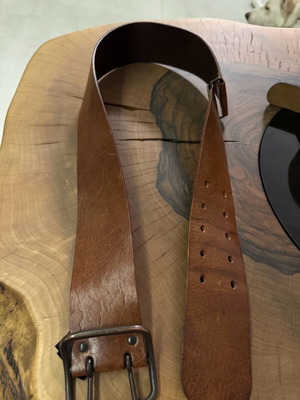 Leather belt used brown size 95
