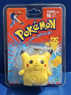 Tiger Electronics Pokémon Pikachu λούτρινο μπρελόκ με κλιπ σφραγισμένο