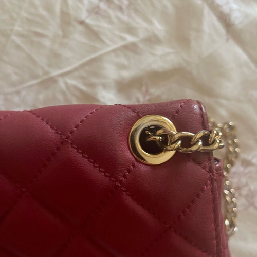 Michael Kors leather shoulder bag used, burgundy