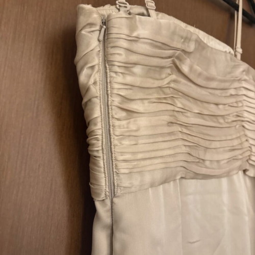 Coast beige silk cocktail dress very good condition, removable straps