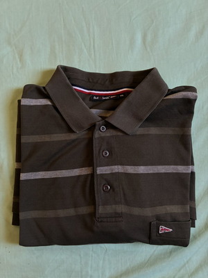 Paul Smith Vintage 90s Men's Striped Polo Shirt XXL like new, olive green