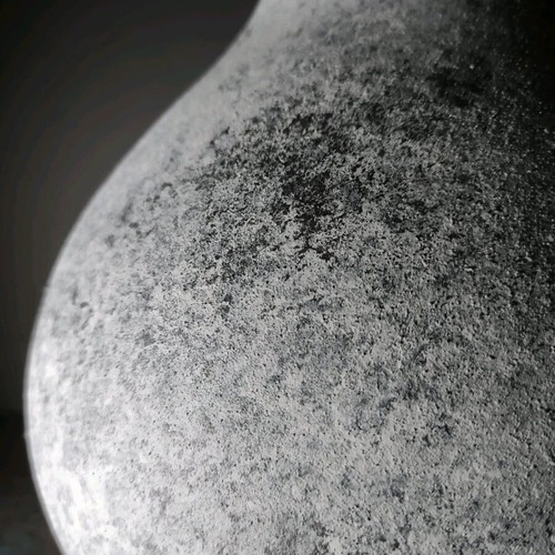 Handmade modern vase with sandy texture in gray shades new