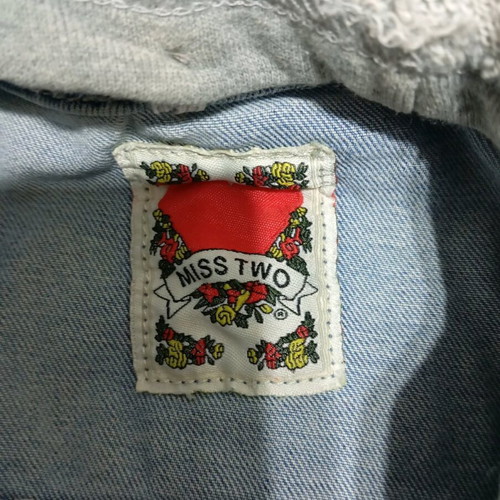 Denim jacket used with fabric sleeves and hood, size S