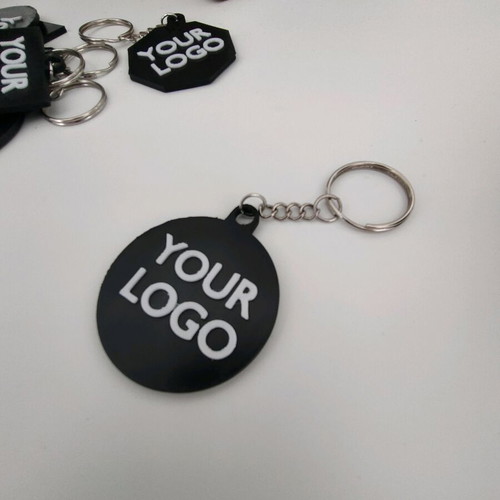 Promotional keychains new, pack of 100 pcs with 3D two-tone printing
