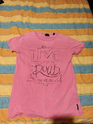Funky Buddha pink men's shirt used, size Small
