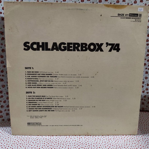 Schlagerbox '74 vinyl record used, very good condition