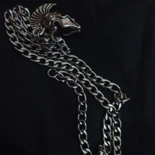 Lemur Chain with Known Steel Helmet Pendant like new, 22cm 3mm