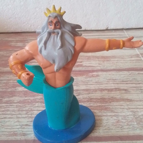 Disney Little Mermaid King Triton figure used, height 11 cm