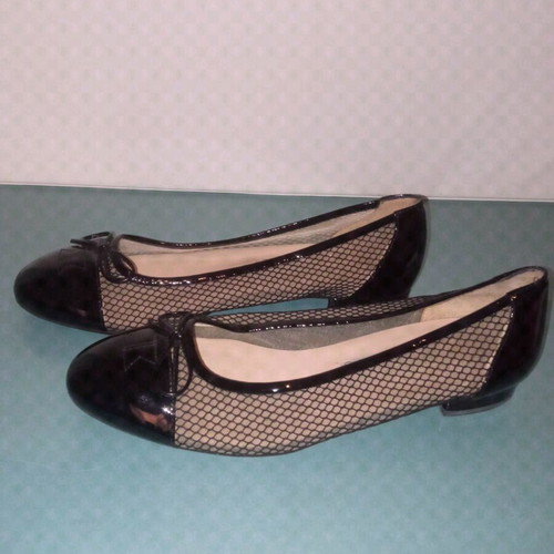 Kalogirou Classics Ballerinas like new, size 40.5-41, mesh and patent leather