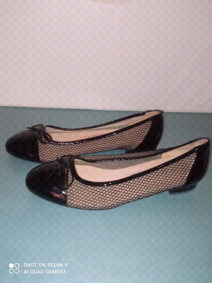 Kalogirou Classics Ballerinas like new, size 40.5-41, mesh and patent leather