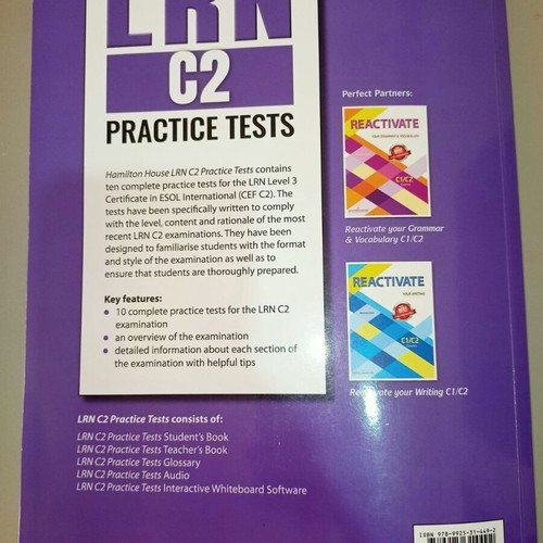 LRN C2 Practice Tests Student's Book like new, English