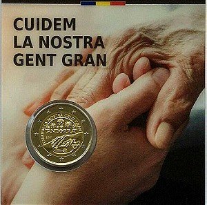 SAC Ανδόρα 2 Ευρώ 2021 UNC φροντίδα ηλικιωμένων (coincard)