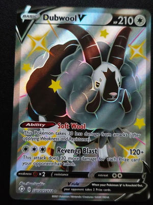Pokemon Dubwool V SV120/SV122 from Shining Fates 2021 collection NM