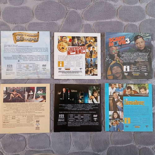 DVD set of 6 comedy and adventure movies like new with Greek subtitles