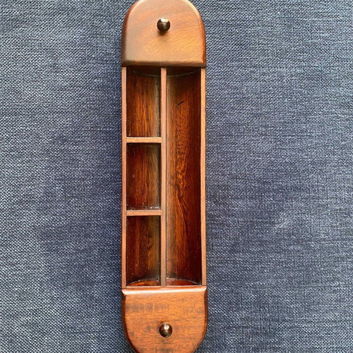 Wooden vintage mahogany pencil holder like new