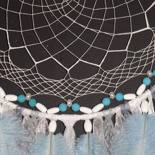 Dreamcatcher 27 new with cotton, wooden and acrylic beads