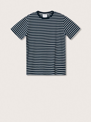 Μπλουζάκι T-Shirt βαμβακερό ριγέ μπλε μέγεθος XL καινούργιο