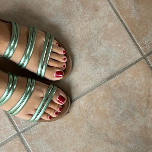 Green sandals used, size 39