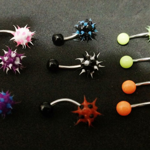 Piercing earrings for navel, belly, ears, stainless steel, new