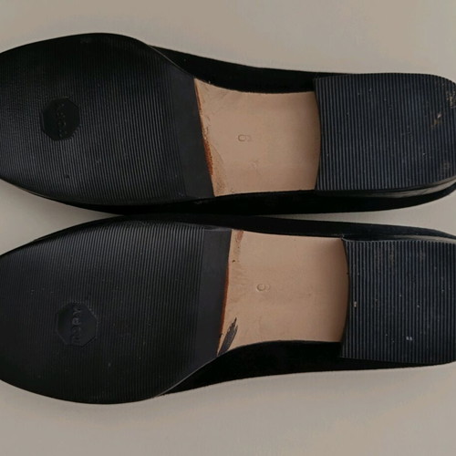 Loafers women's used black suede Greek made Lemisios