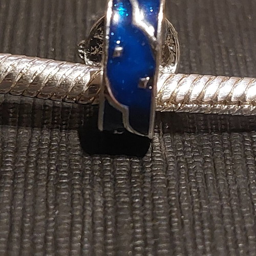 Charm watch A.L.E. new, silver with blue and yellow enamel