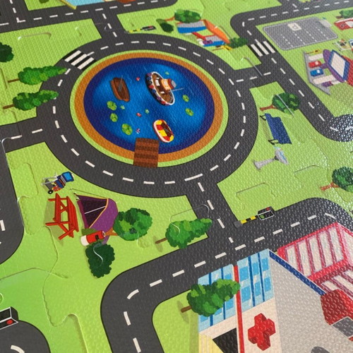 Children's floor puzzle like new, 9 pieces, 92x92 cm