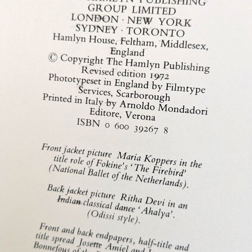 The World of Ballet and Dance book used, revised edition 1972
