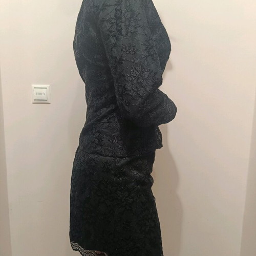 Evening set in black lace like new, size Medium