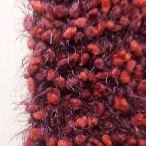 Handmade women's long scarf in burgundy color, new