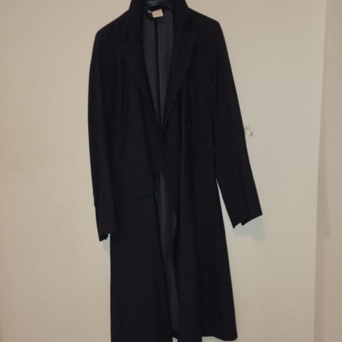 Dark grey wrap coat, 45% wool 55% vicuña, size M