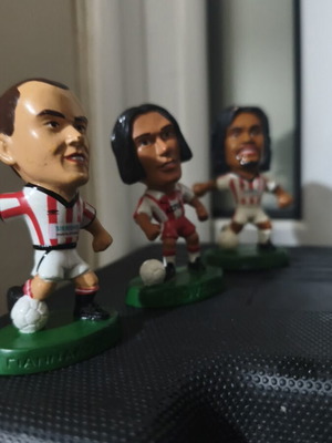 Football figurines pack of 8, Olympiakos and Panathinaikos, like new