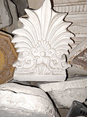 Antique handmade plaster decoration 1879