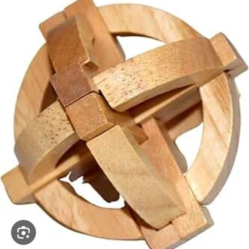 Wooden puzzle brain teasers new, set of 4 pieces
