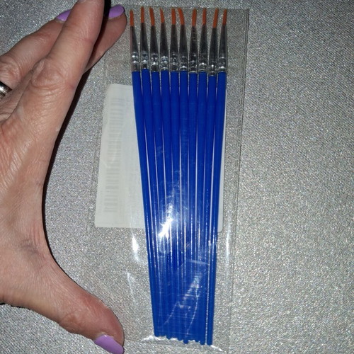 Paintbrushes new, set of 10 thin