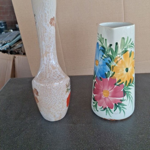 Ceramics used, set of two decorative vases
