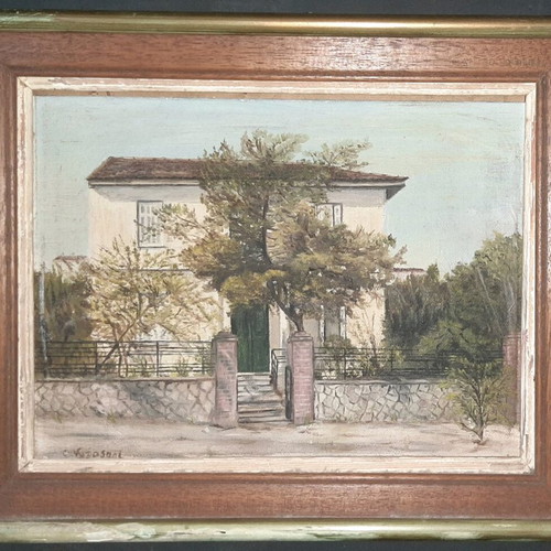 Oil painting Nea Smyrni by Koula Vorasani like new