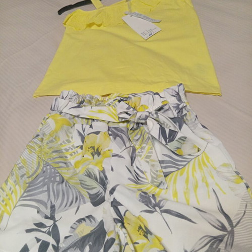 Ebita summer set for girls size 12, new, colorful yellow